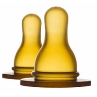 EcoViking Rubber Nipple 2-Pk Round (0-3mth) 2 Pack