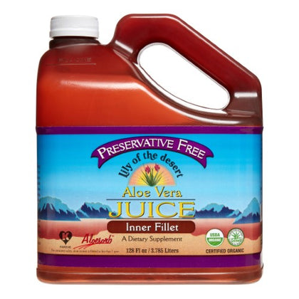 Lily Of The Desert Aloe Vera Juice Inner Fillet -Plstc 128oz/3.8L