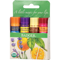 Badger Balms Classic Lip 4-pack (Green Box) 4 x 4.2g