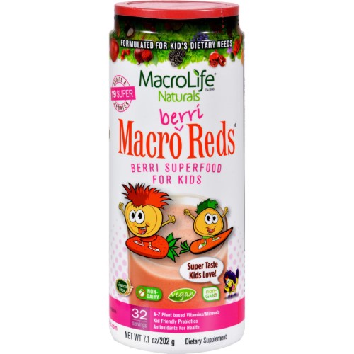 MacroLife Naturals Jr. Macro Berri Reds canister 202g
