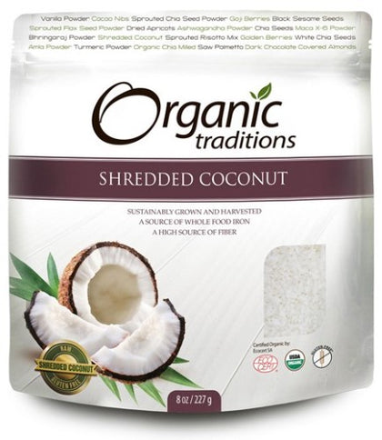 Organic Traditions Coconut, Shredded 227g