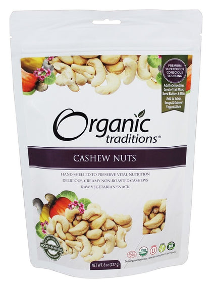 Organic Traditions Cashew Nuts, Raw 227g
