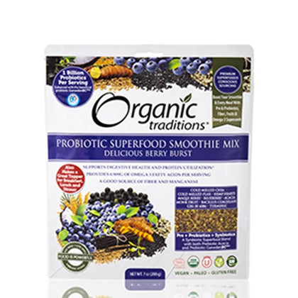 Organic Traditions Probiotic Smoothie Mix, Berry Burst 200g