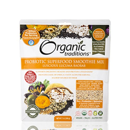 Organic Traditions Probiotic Smoothie Mix, Luc Baobab 200g
