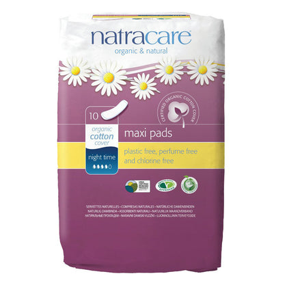 Natracare Night-Time Pads 10 count