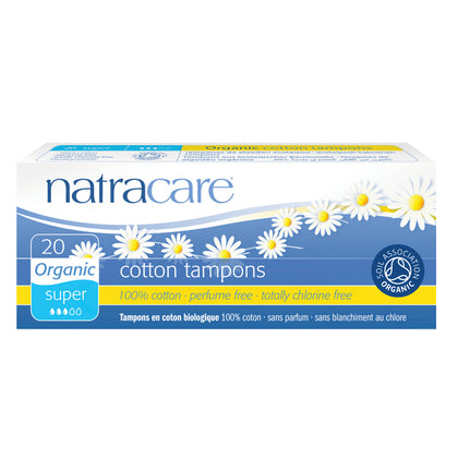 Natracare ORGANIC Super Non-Applicator Tampons 20 count