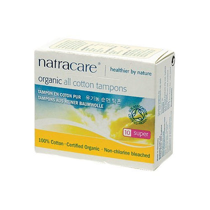 Natracare Organic Cotton Super Tampons 10 count