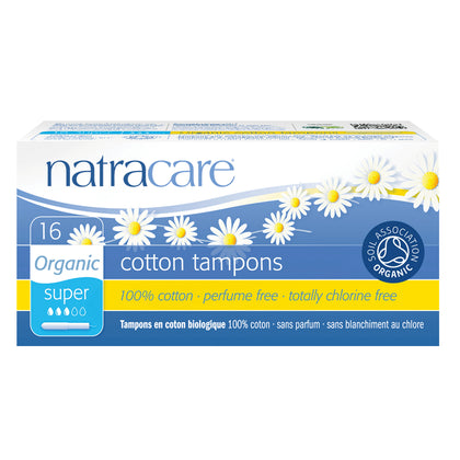 Natracare ORGANIC Super Applicator Tampons 16 count