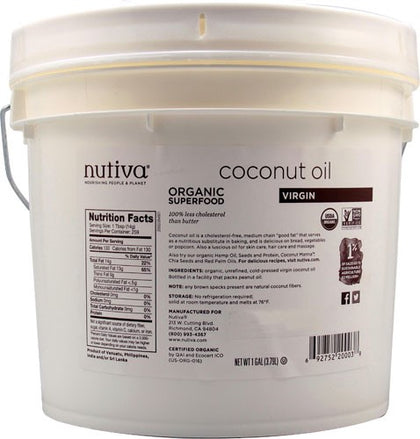Nutiva Organic Virgin Coconut Oil 3.79 L