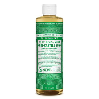 Dr. Bronner's Magic Soap Almond Pure-Castile Liquid Soap 16 oz/473ml