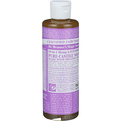 Dr. Bronner's Magic Soap Lavender Pure-Castile Liquid Soap 8oz / 237ml