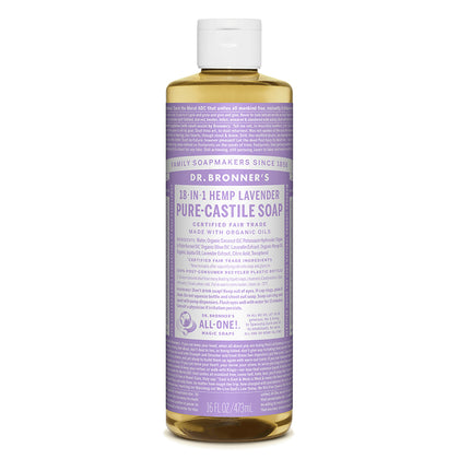 Dr. Bronner's Magic Soap Lavender Pure-Castile Liquid Soap 16oz / 473ml