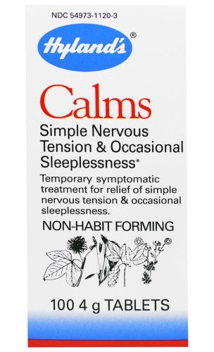 Hyland's Standard Homeopathic Calms 100 X 4 g tabs