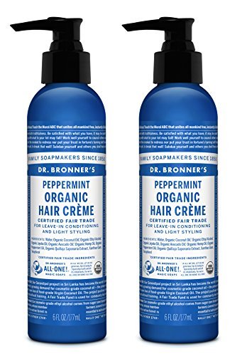 Dr. Bronner's Magic Soap Peppermint Hair Cond&Style Creme 177ml