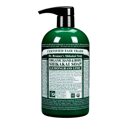 Dr. Bronner's Magic Soap Lemongrass Lime Sugar Pump Soap 12oz / 355ml