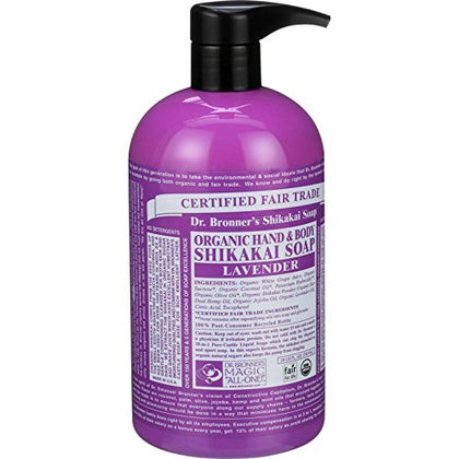 Dr. Bronner's Magic Soap Lavender Sugar Pump Soap 24oz / 710ml