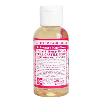 Dr. Bronner's Magic Soap Rose Pure-Castile Liquid Soap 2oz / 59ml