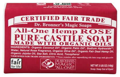 Dr. Bronner's Magic Soap Rose Bar Soap 140 g