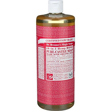 Dr. Bronner's Magic Soap Rose Pure-Castile Liquid Soap 32oz / 946ml