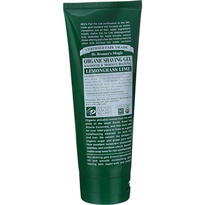 Dr. Bronner's Magic Soap Lemongrass Lime Shaving Gel 207ml