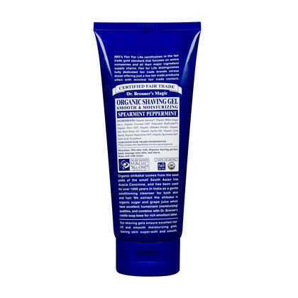 Dr. Bronner's Magic Soap Spearmint Peppermint Shaving Gel 207ml