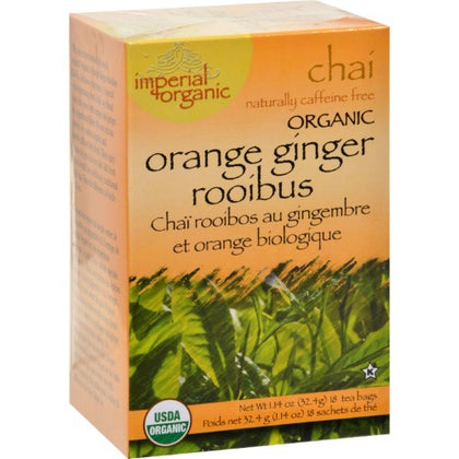 Uncle Lee's Tea 100% Organic Orange Ginger Rooibos Chai Tea 18 bags