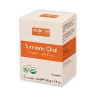 Rootalive Organic Turmeric Chai tea 20 tea bags