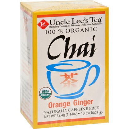 Uncle Lee's Tea Organic Orange Ginger Chai 18 bags
