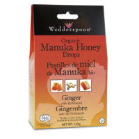 Wedderspoon Org Manuka Honey Drops Ginger 120g