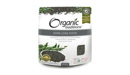 Organic Traditions Chia Seeds, Dark Whole 227g