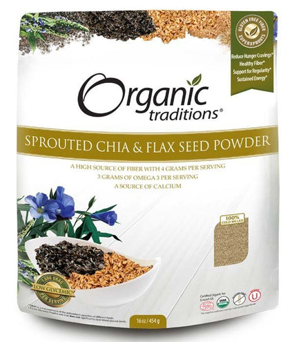 Organic Traditions Sprouted Chia/Flax 454g