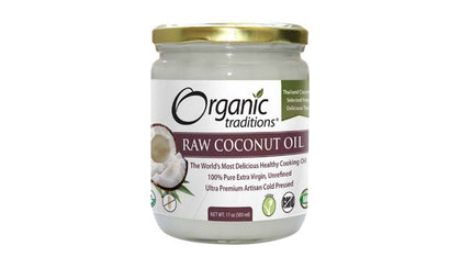 Organic Traditions Coconut Oil, Raw Ex Virgin Unrefind 500ml