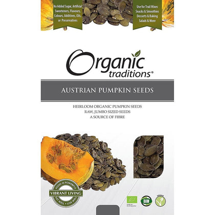 Organic Traditions Pumpkin Seeds, Jumbo 227g