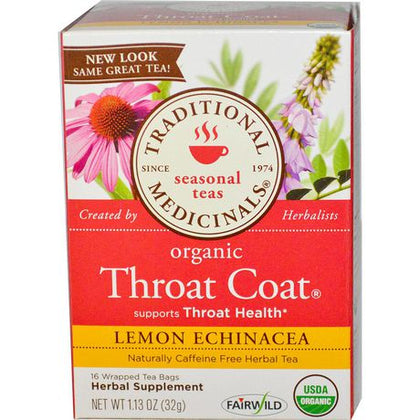 Traditional Medicinals Throat Coat Lemon Echinacea 20 bags