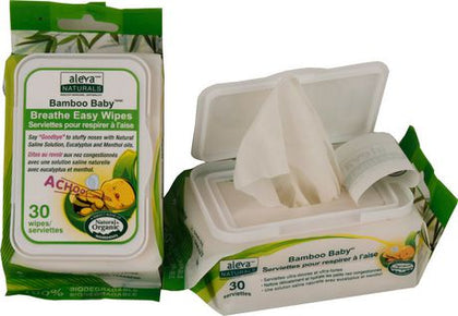Aleva Naturals Bamboo Baby Nose n Blows Wipes 30 pk