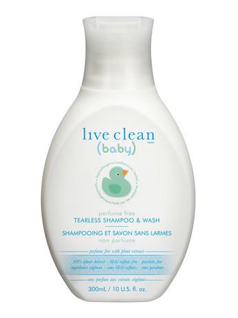 Live Clean Baby Perfume Free Tearless ShamWash 300ml