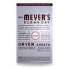 Mrs. Meyer's Clean Day Dryer Sheets - Lavender 80ea