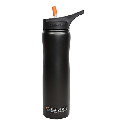 Eco Vessel Summit Ins. Strw Btl-700ml-Black 700ml