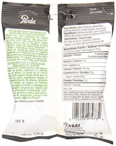 Panda Licorice Black Bears Chew Bag 12 x 125g