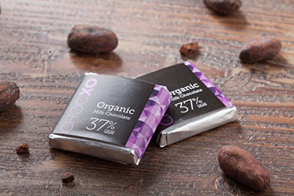 ChocXO Org 37% Mlk Choc 6g Sq Gravity Box 150 x 6g