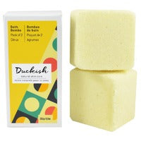 Duckish Natural Skin Care Bath Bombs (Citrus) 2 x 250g