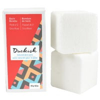 Duckish Natural Skin Care Bath Bombs (Coco Rose) 2 x 250g