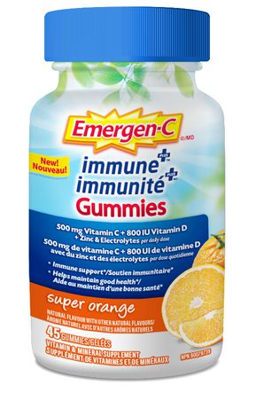 Emergen-C Immune+ Gummies Super Orange 45ct